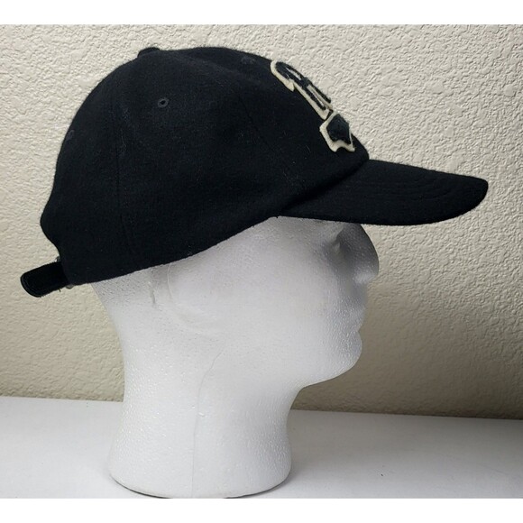 Polo Ralph Lauren Wool Blend Football Baseball Ball Cap Black Adjustable - Picture 3 of 7